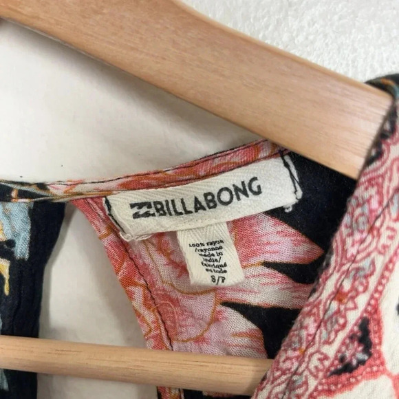 Billabong Womens Small Floral Wrap  Belted Mini Dress - Picture 6 of 11